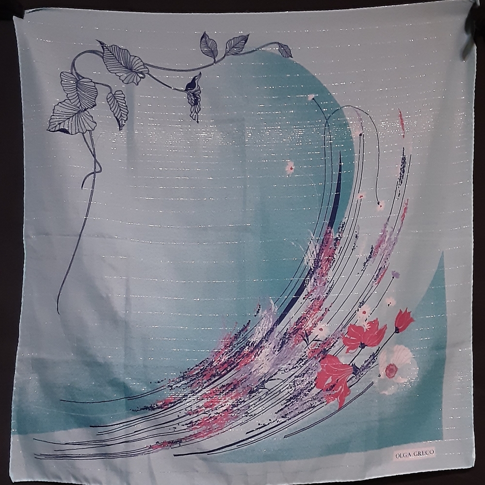 Shimmery 1970's Olga Greco Scarf